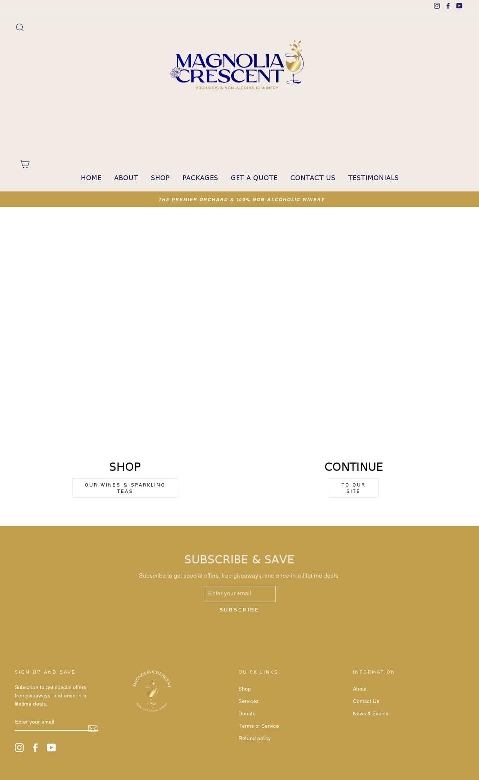 magnoliacrescent.farm shopify website screenshot