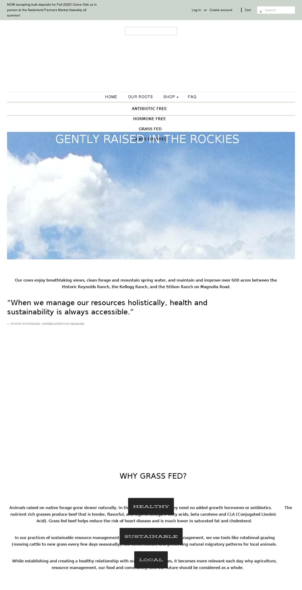 magnoliagrassfed.com shopify website screenshot