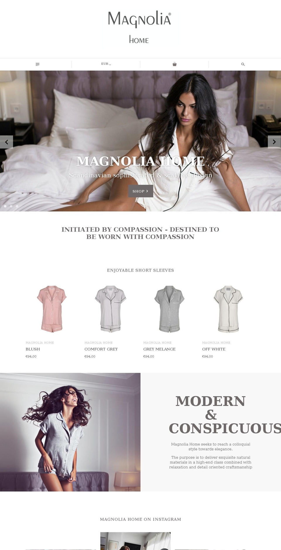 magnoliahomewear.com — Shopify storefront screenshot