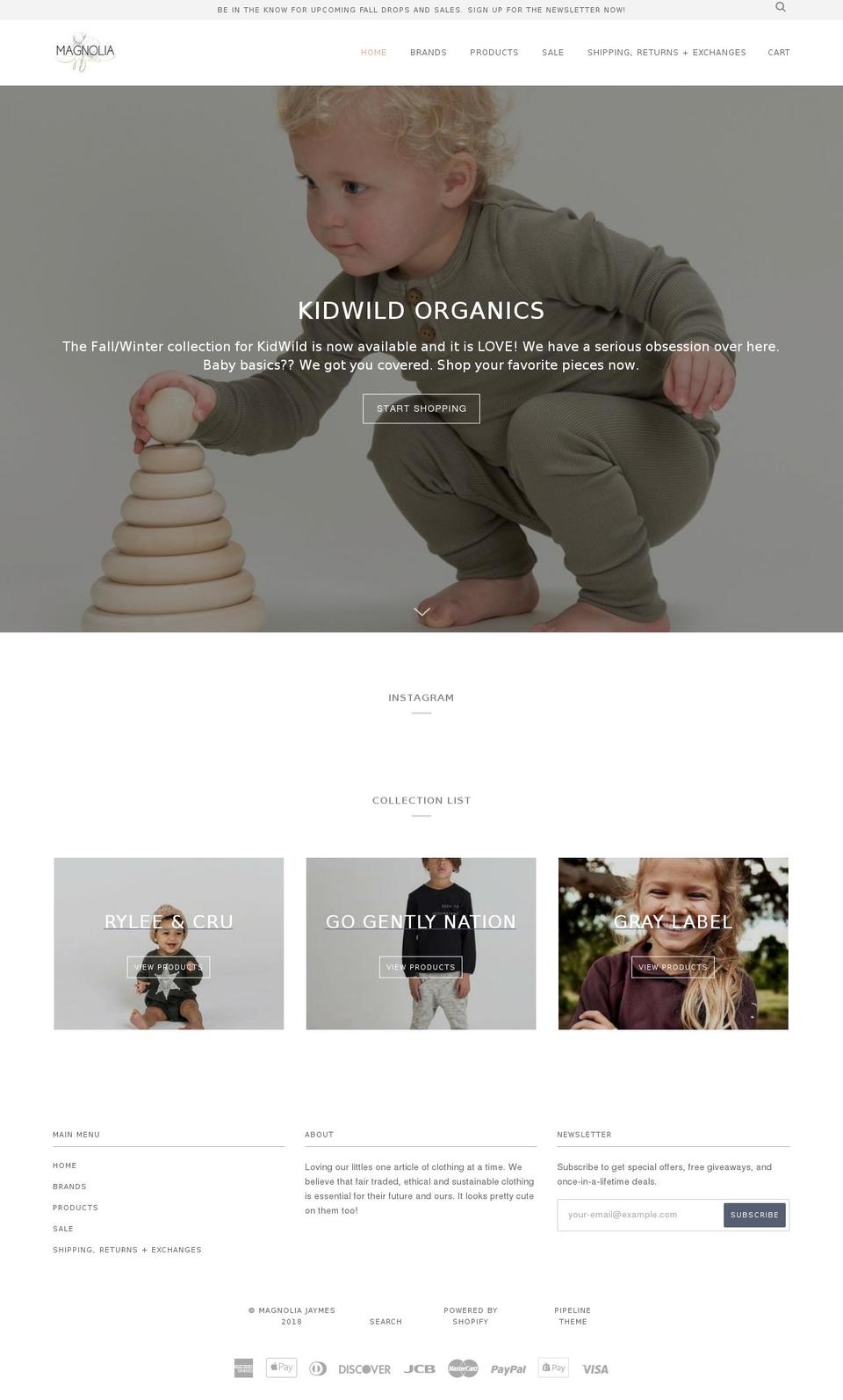 magnoliajaymes.com — Shopify storefront screenshot