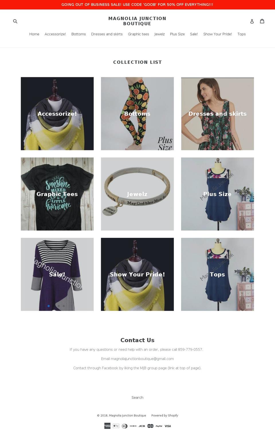 magnoliajunction.com — Shopify storefront screenshot
