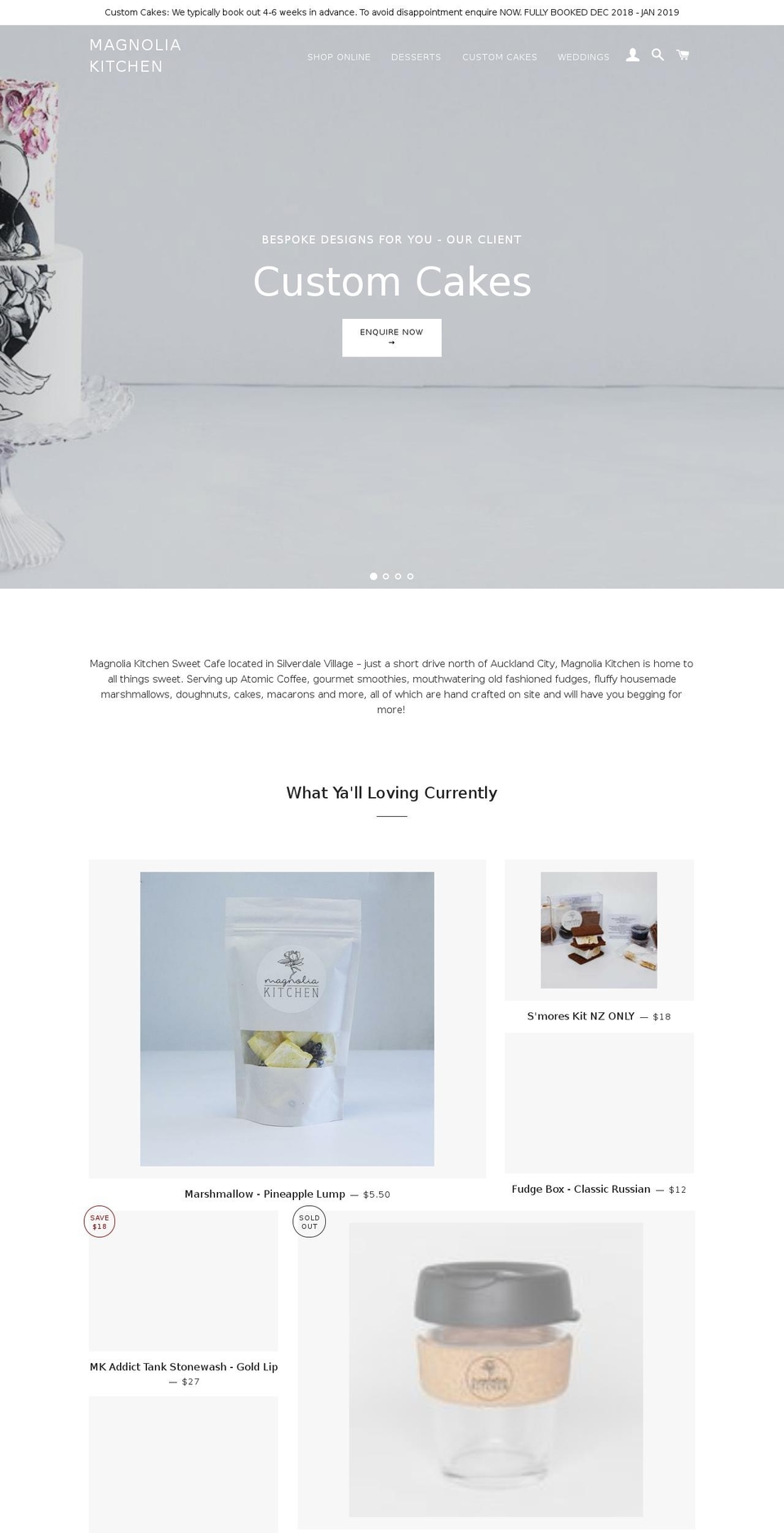 magnoliakitchen.co.nz shopify website screenshot