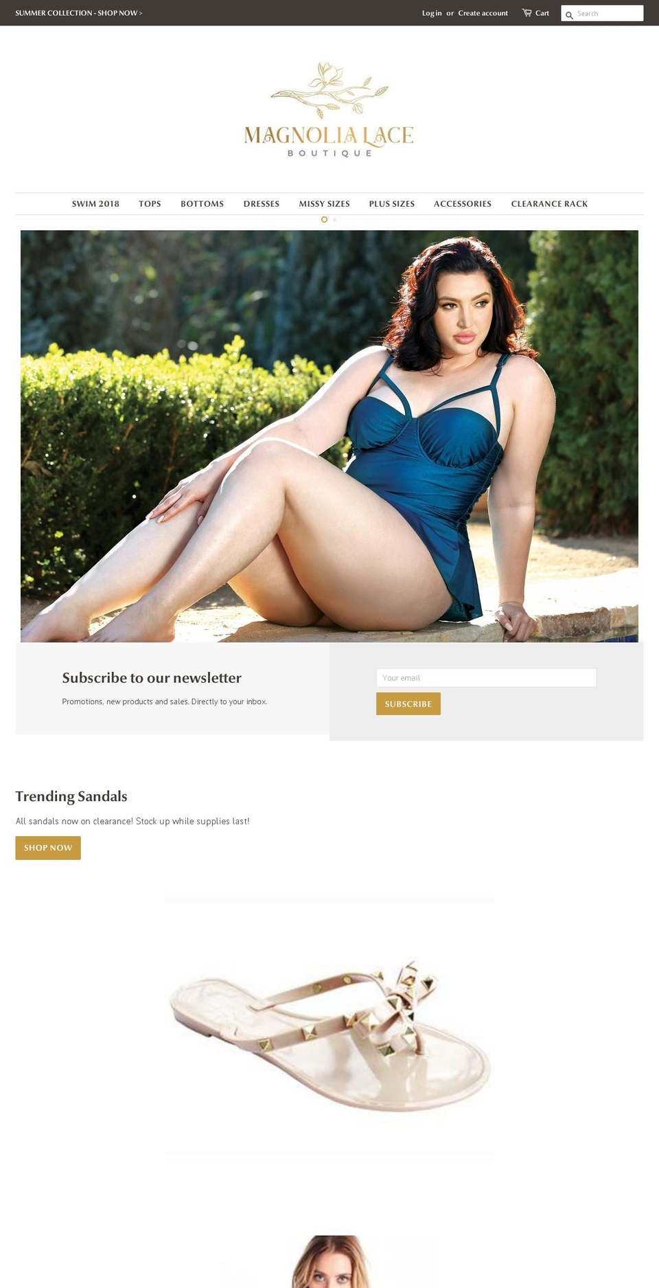 magnolialaceboutique.com — Shopify storefront screenshot