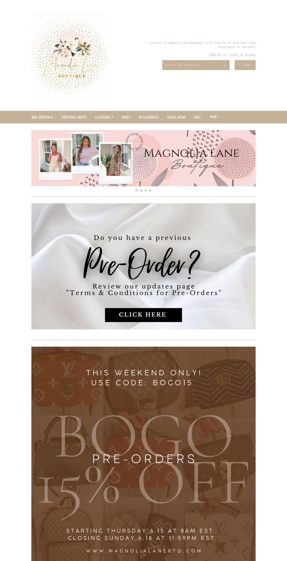 magnolialanebtq.com shopify website screenshot