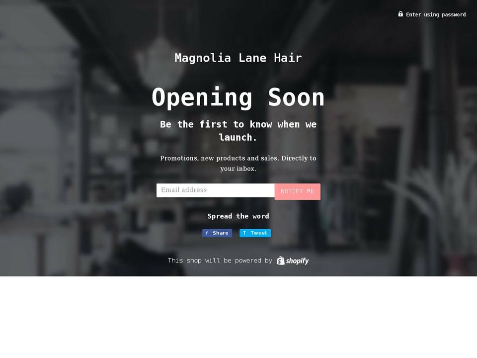 magnolialanehair.com shopify website screenshot