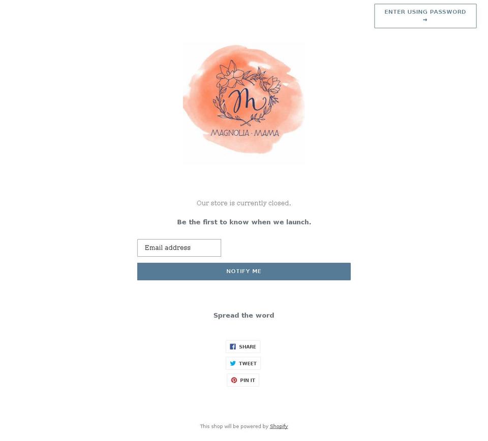 magnoliamamamade.com shopify website screenshot