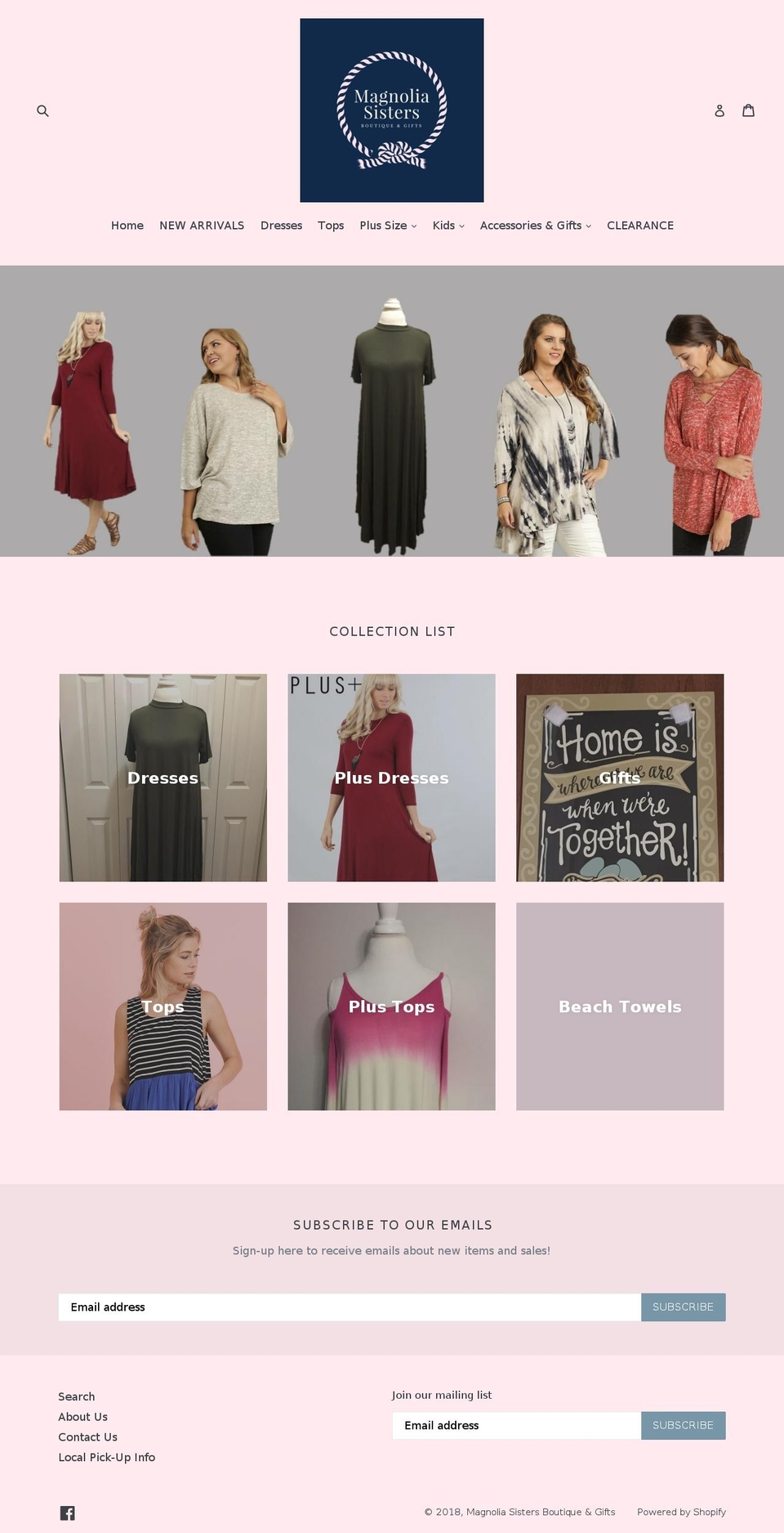 magnoliasistersboutique.com — Shopify storefront screenshot
