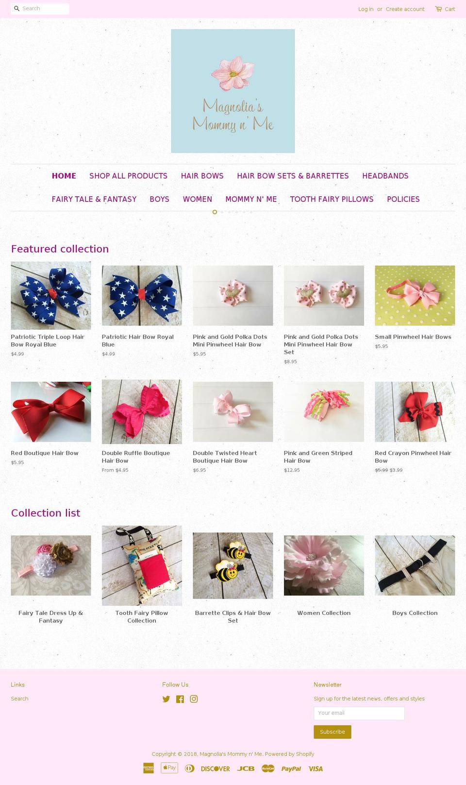 magnoliasmommynme.com — Shopify storefront screenshot