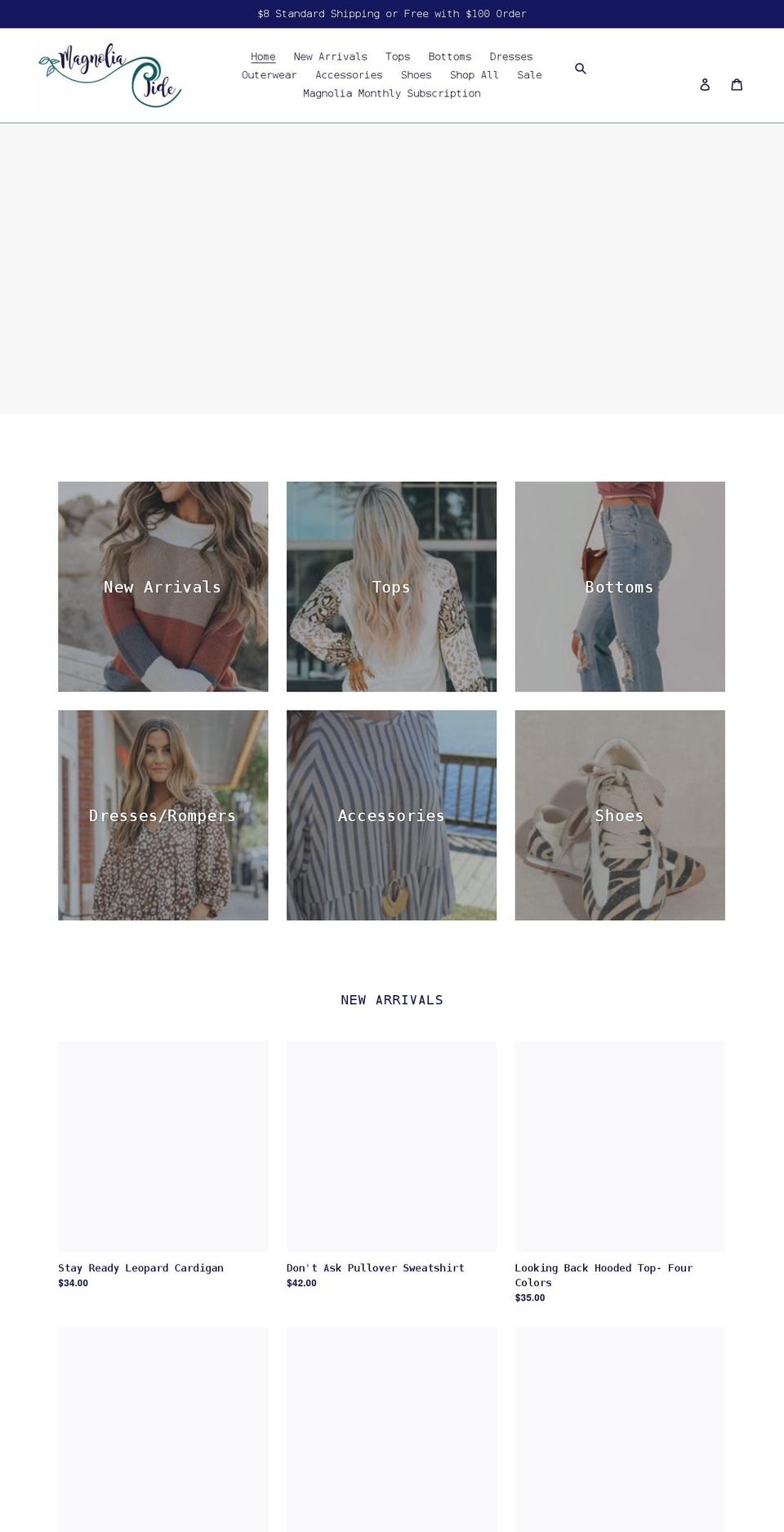 magnoliatide.com shopify website screenshot