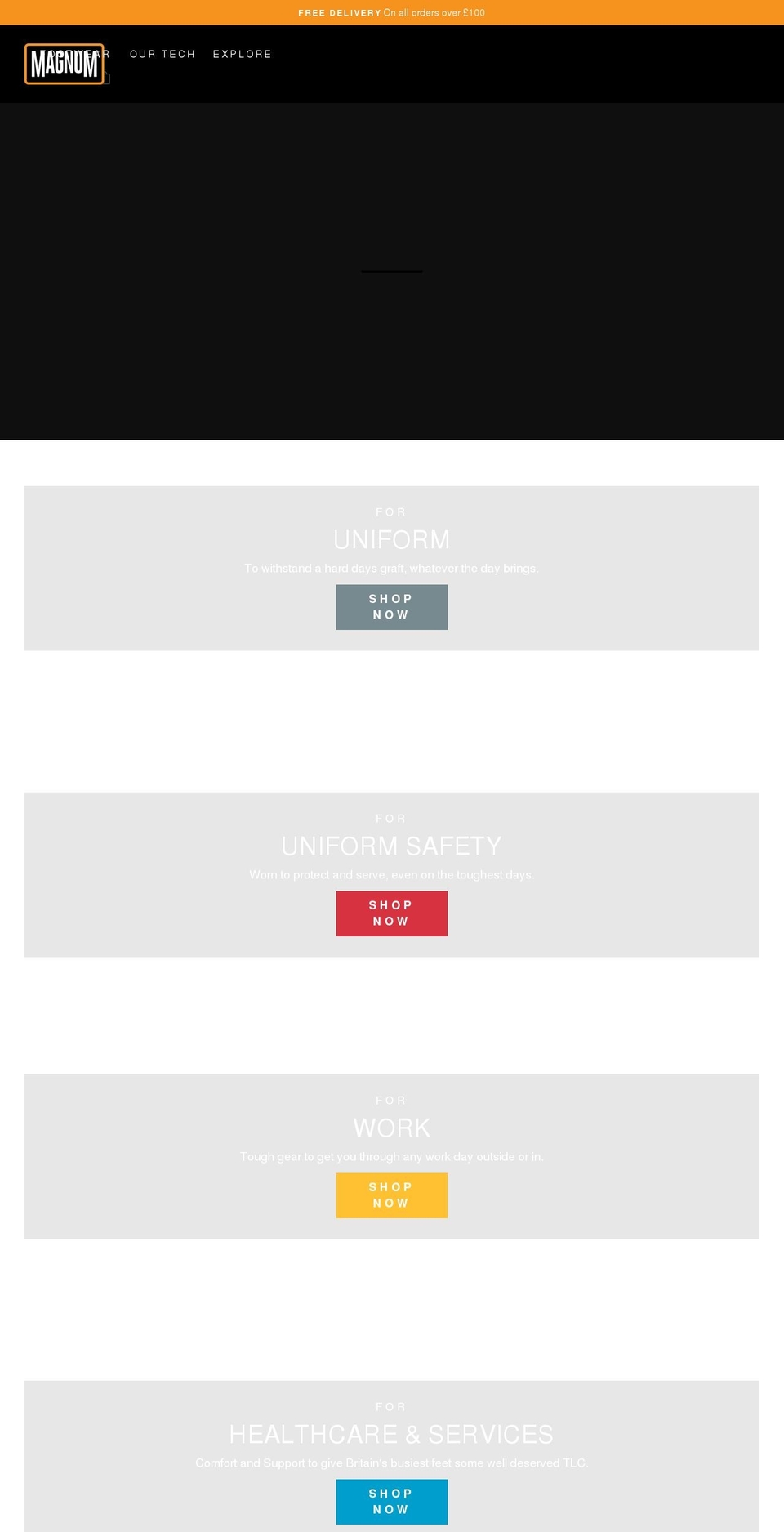 magnumboots.co.uk shopify website screenshot