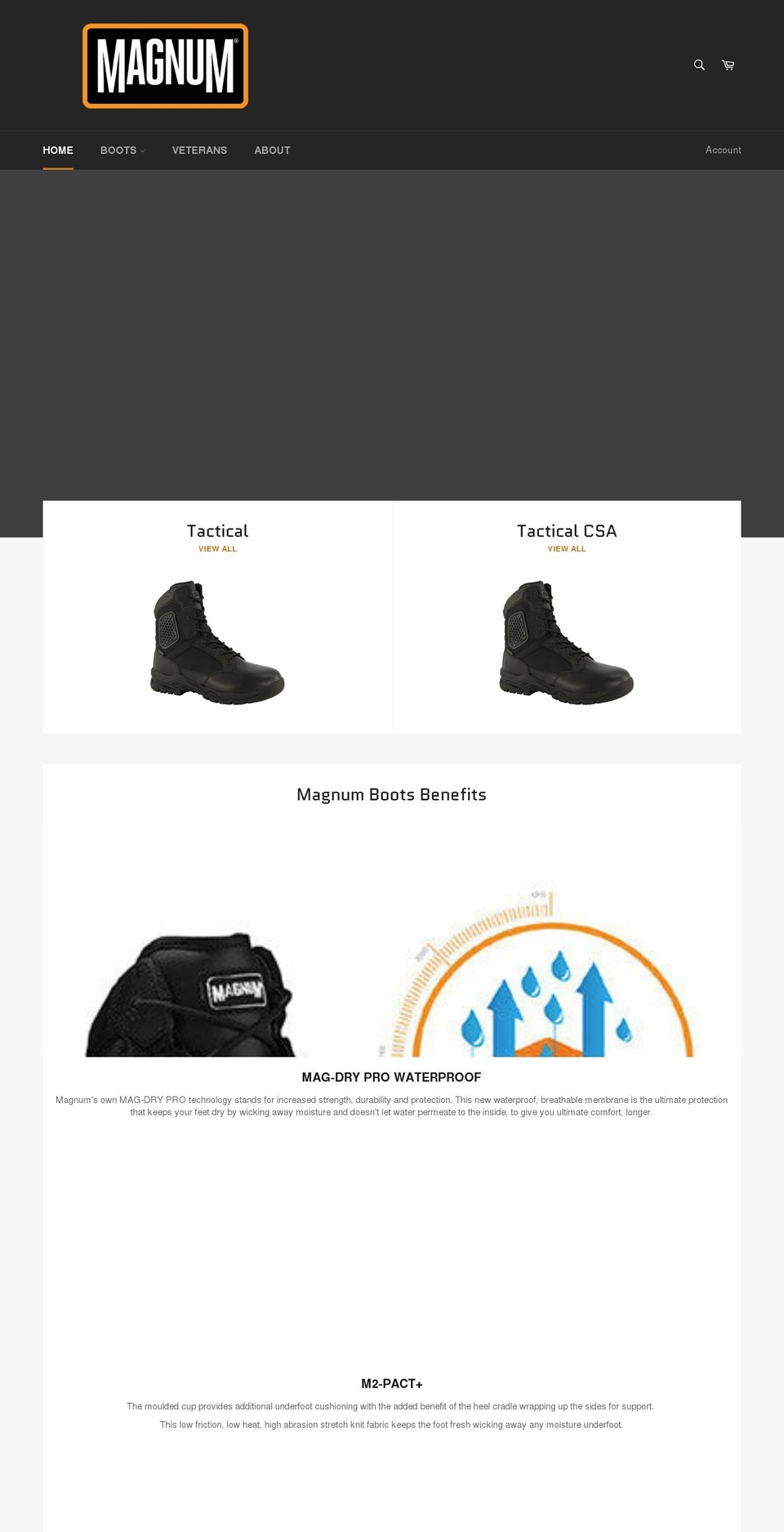 magnumbootscanada.ca shopify website screenshot