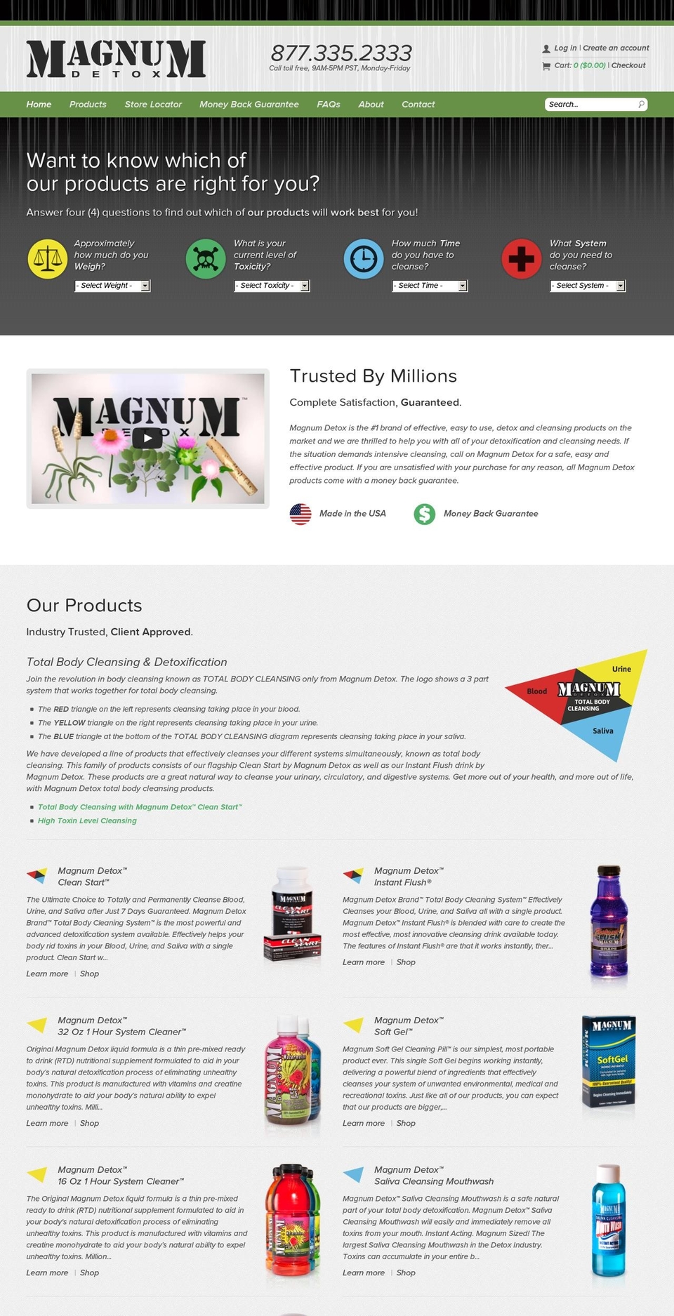 magnumdetox.biz shopify website screenshot