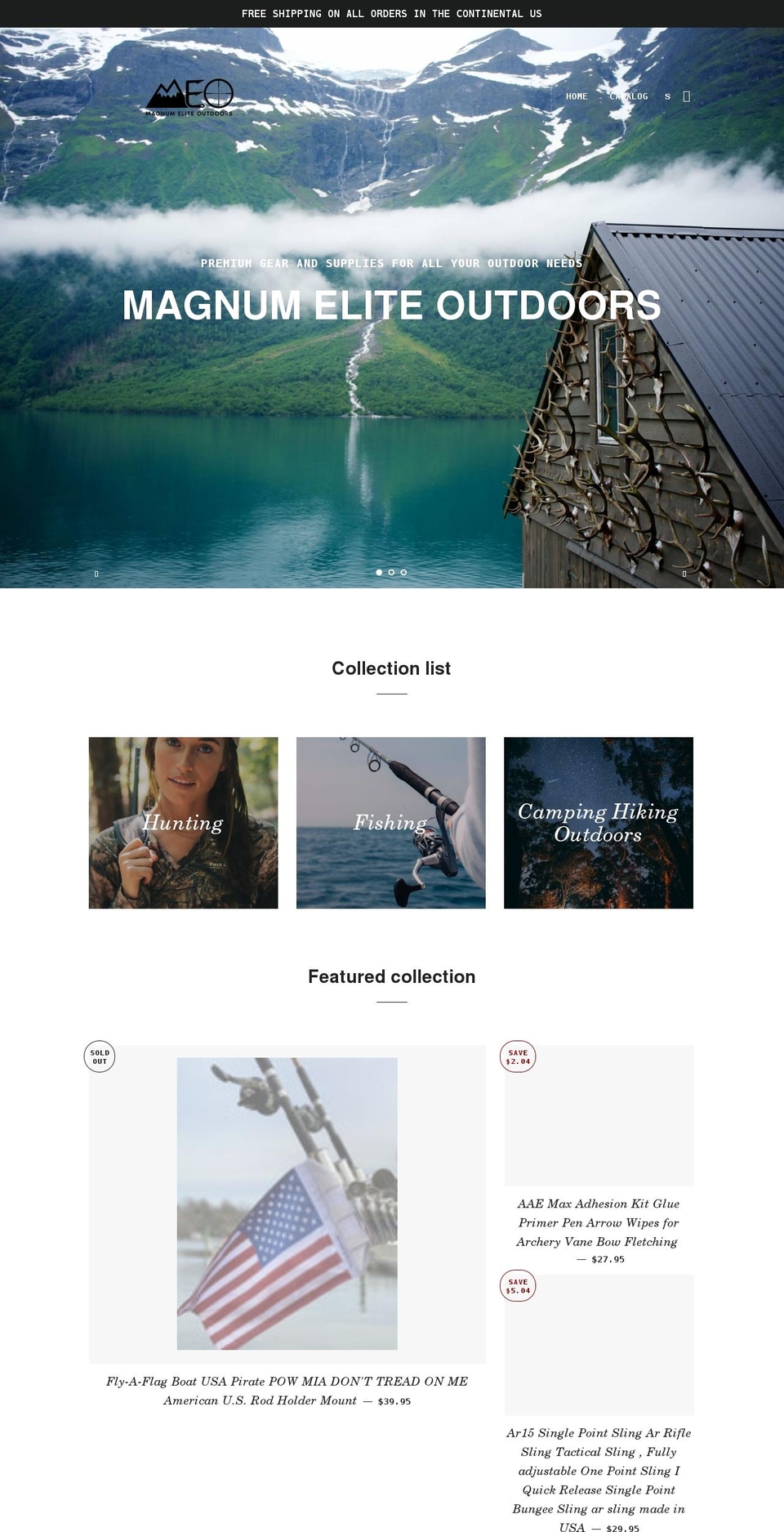 magnumeliteoutdoors.com shopify website screenshot