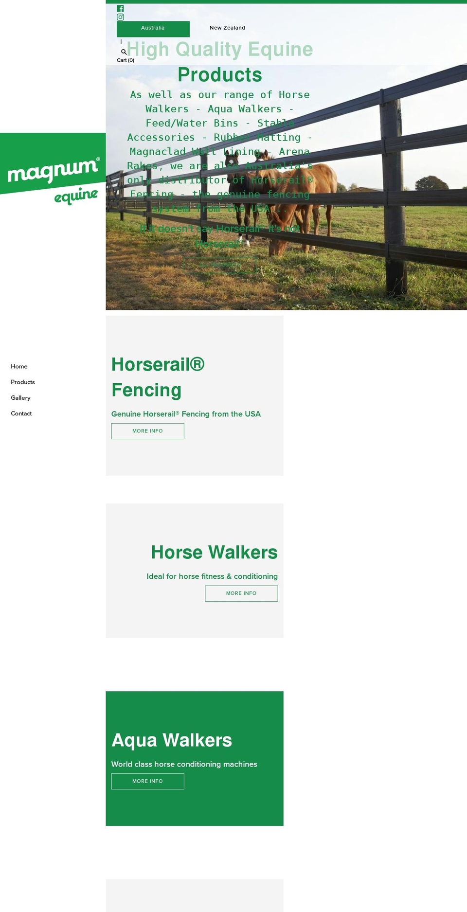 magnumequine.com.au shopify website screenshot