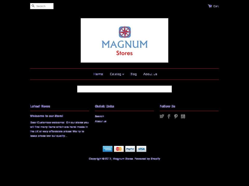magnumstores.com shopify website screenshot