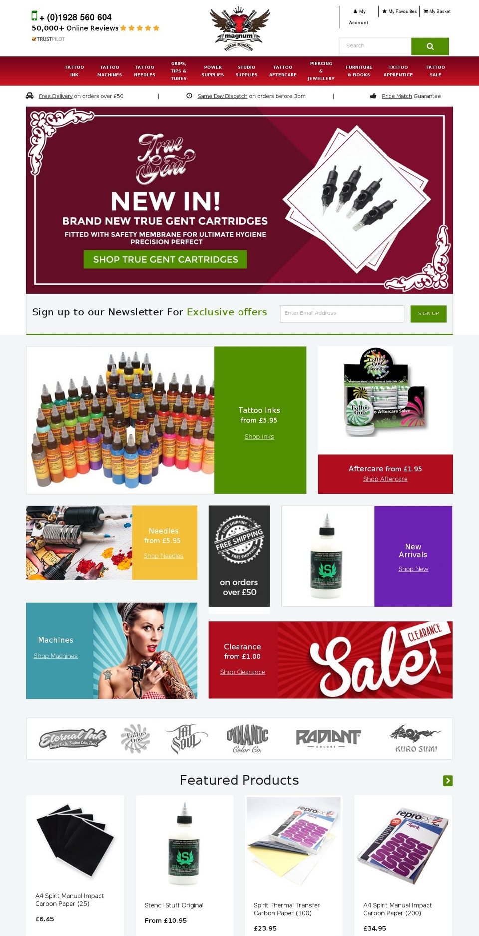 Time Shopify theme site example magnumtattoosupplies.co.uk