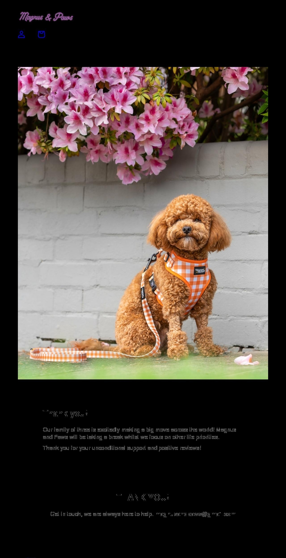 magnusandpaws.com shopify website screenshot