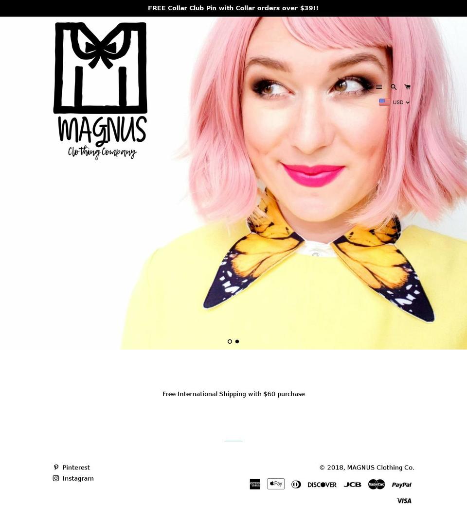 magnusclothingcompany.com shopify website screenshot