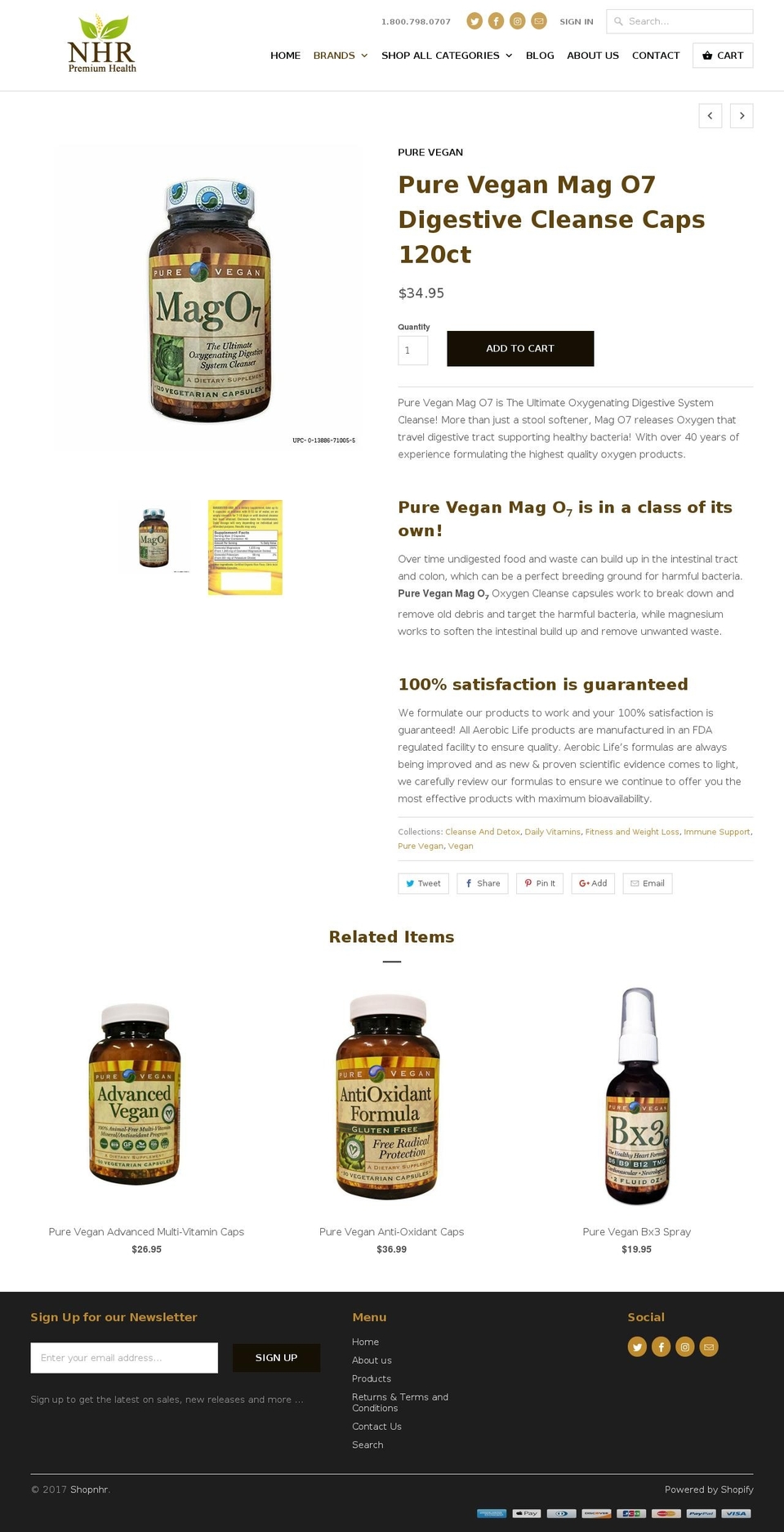 mago7vegan.com shopify website screenshot