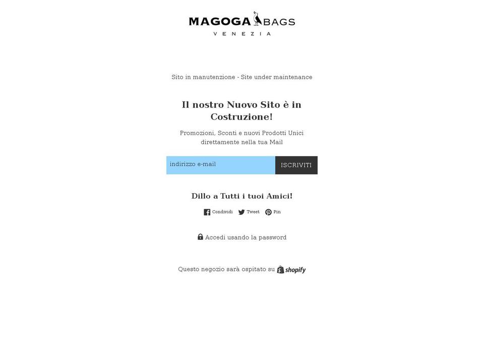 magogavenezia.com shopify website screenshot