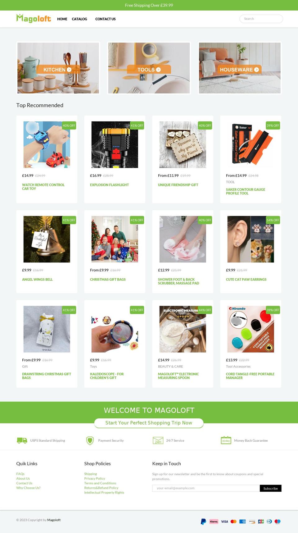 magoloft.com shopify website screenshot