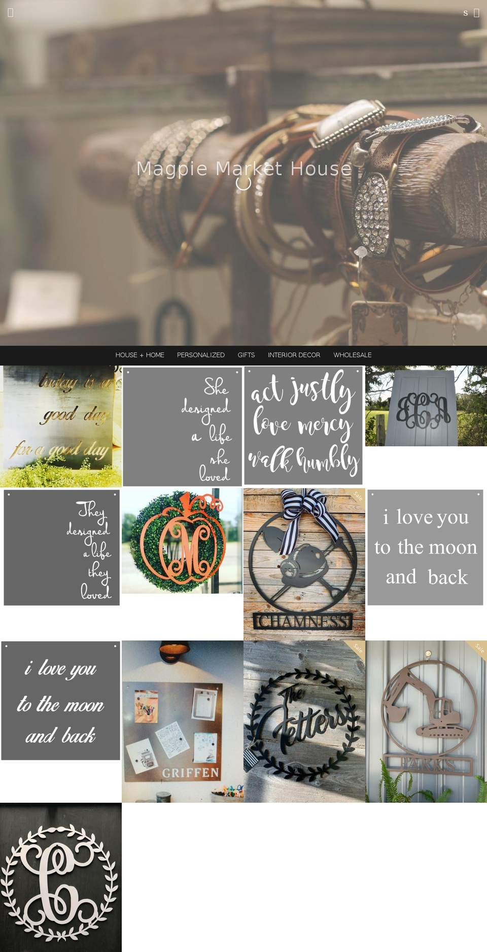 magpiemarkethouse.com — Shopify storefront screenshot