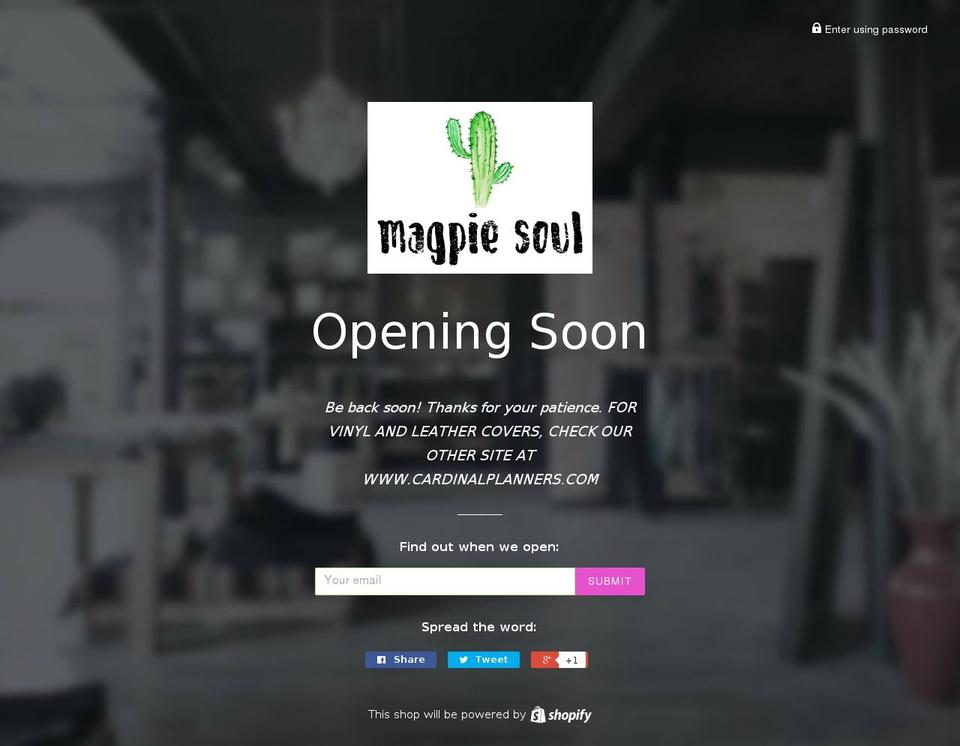magpiesoul.com shopify website screenshot