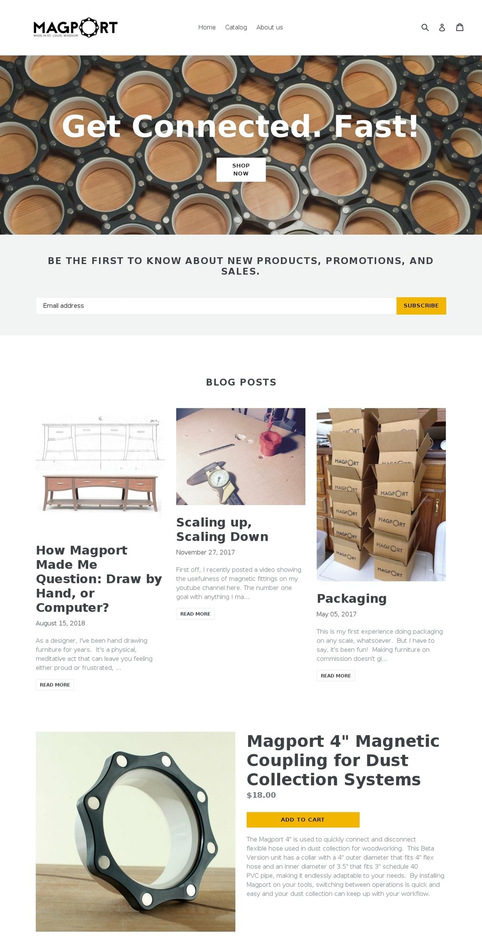 Saffron Shopify theme site example magport.net