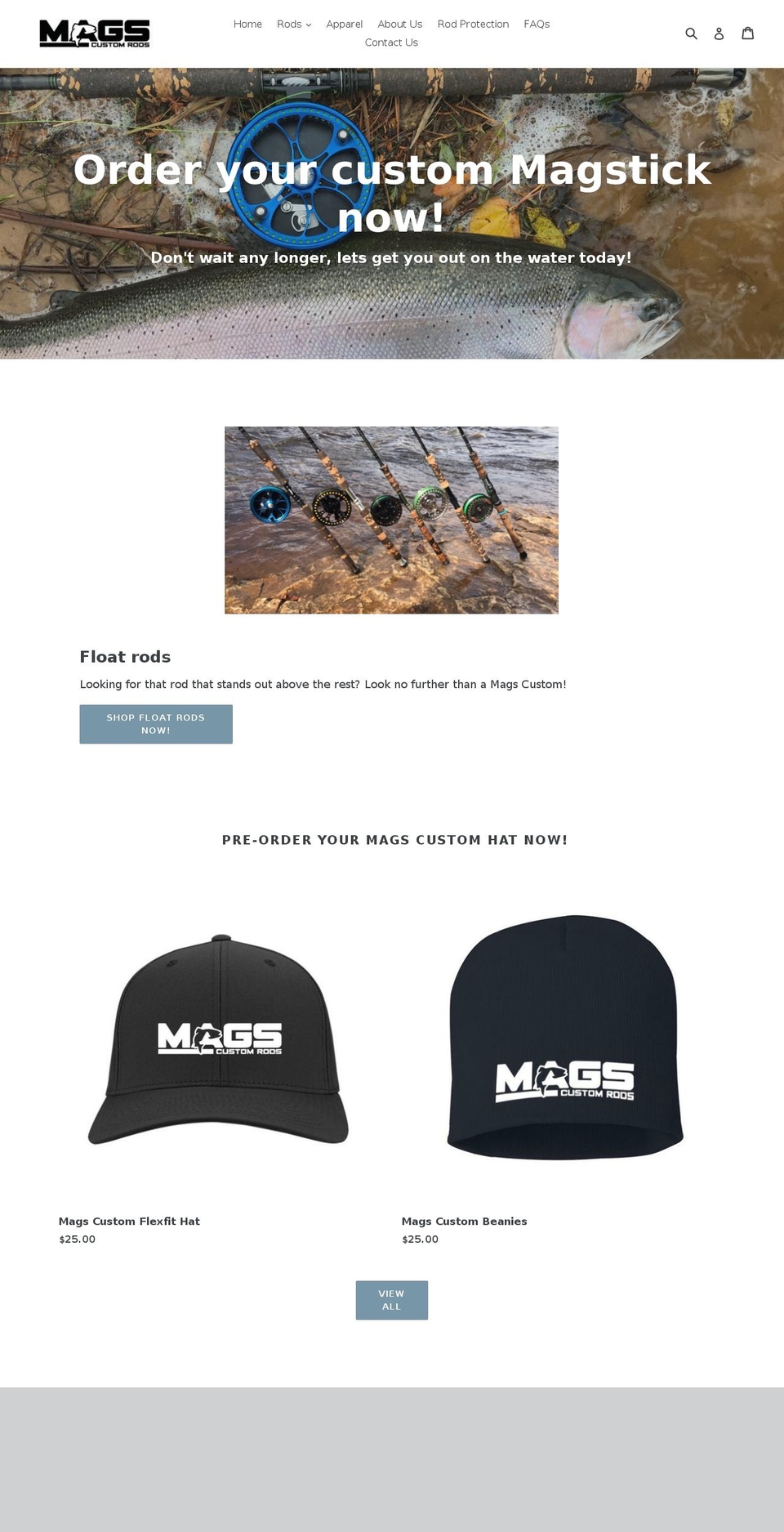 magscustomrods.com shopify website screenshot