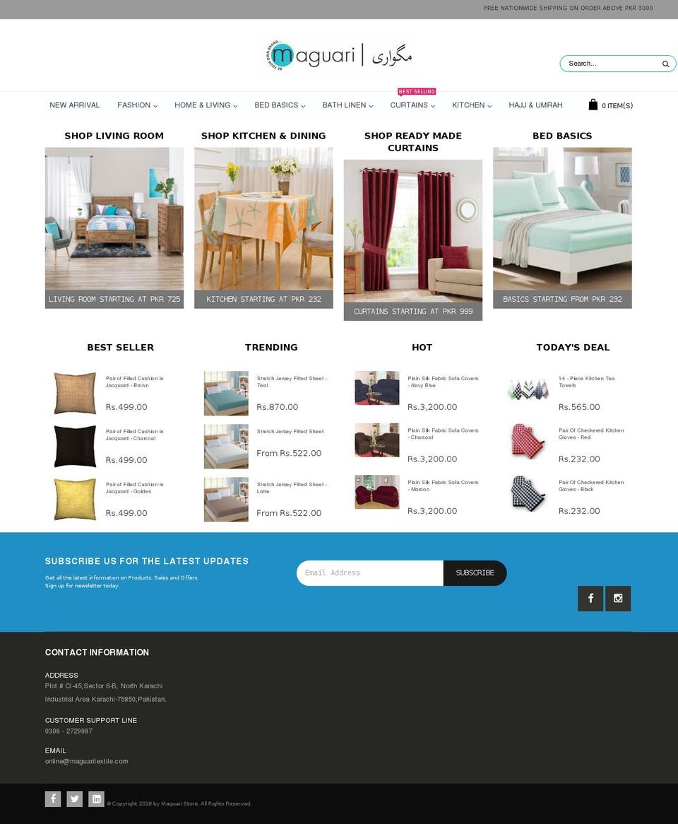 maguaristore.com — Shopify storefront screenshot