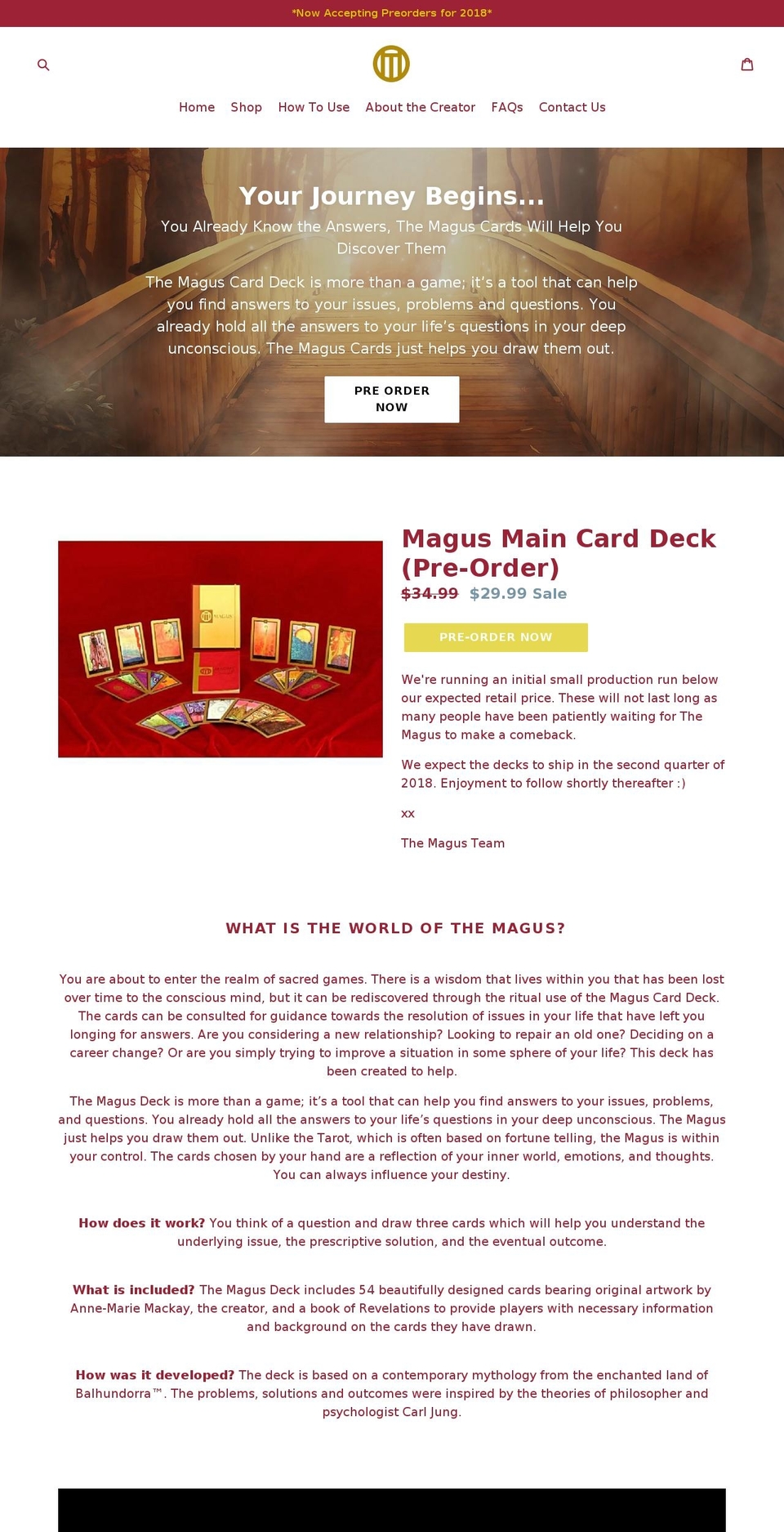 maguscards.com — Shopify storefront screenshot