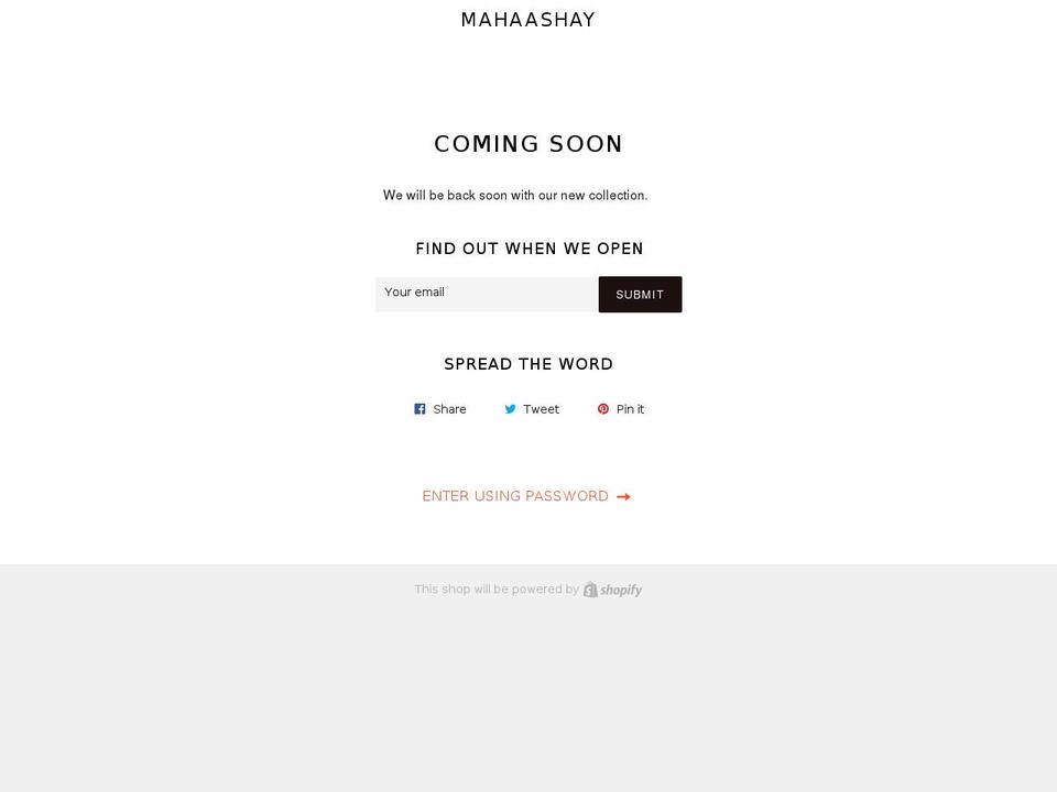 mahaashay.com shopify website screenshot