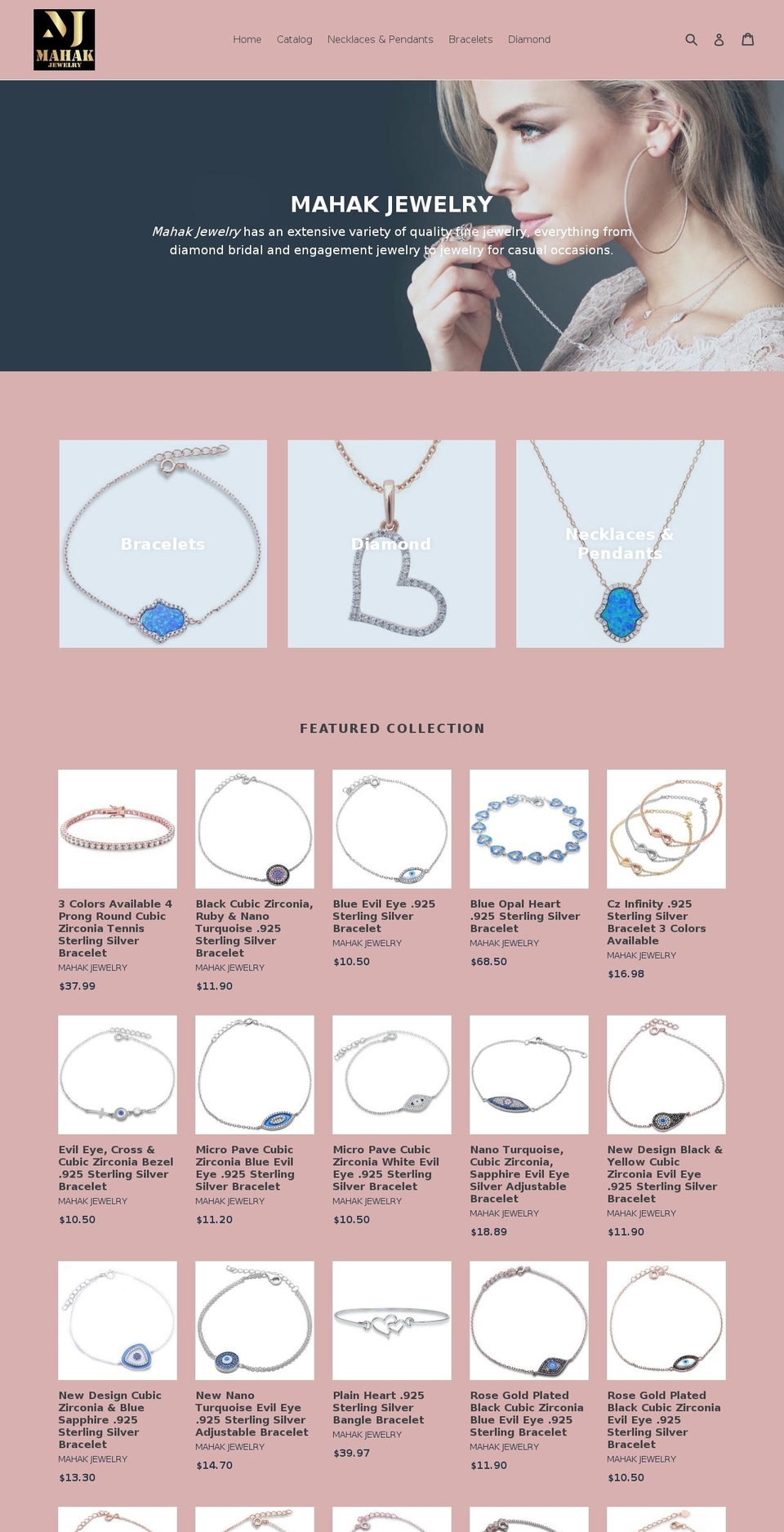 mahakjewelry.com — Shopify storefront screenshot