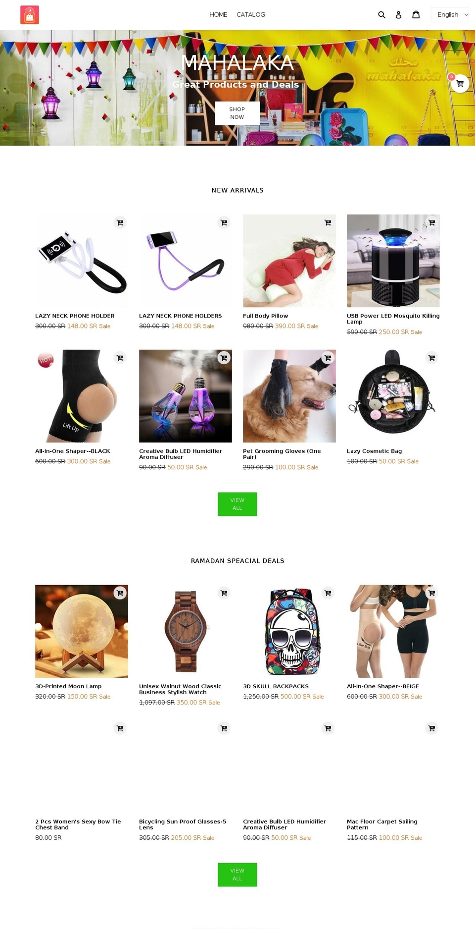 mahalaka.com — Shopify storefront screenshot
