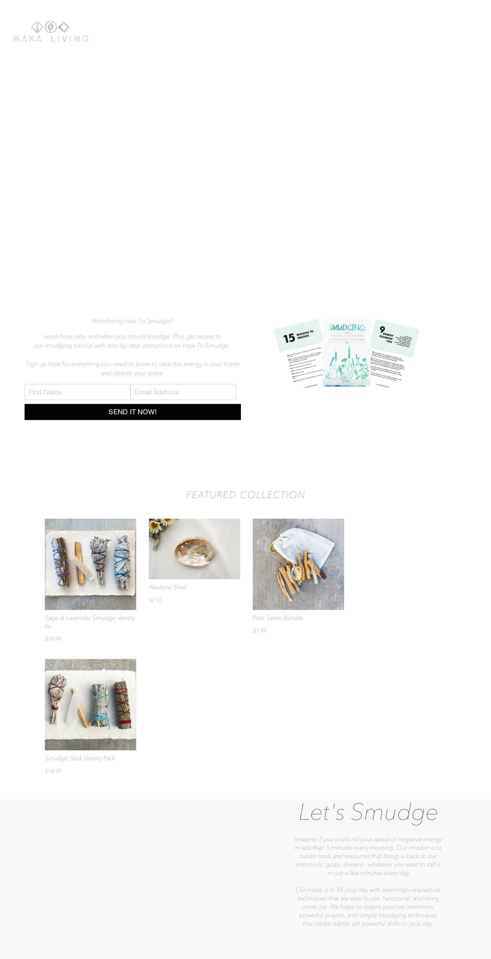 mahaliving.com shopify website screenshot