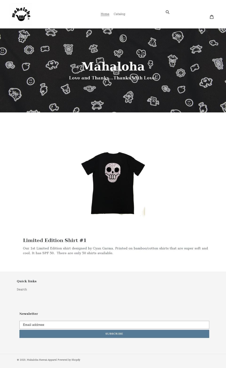 mahalohafamily.com shopify website screenshot