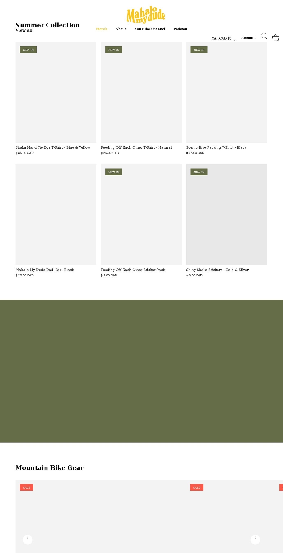 mahalomydude.com shopify website screenshot