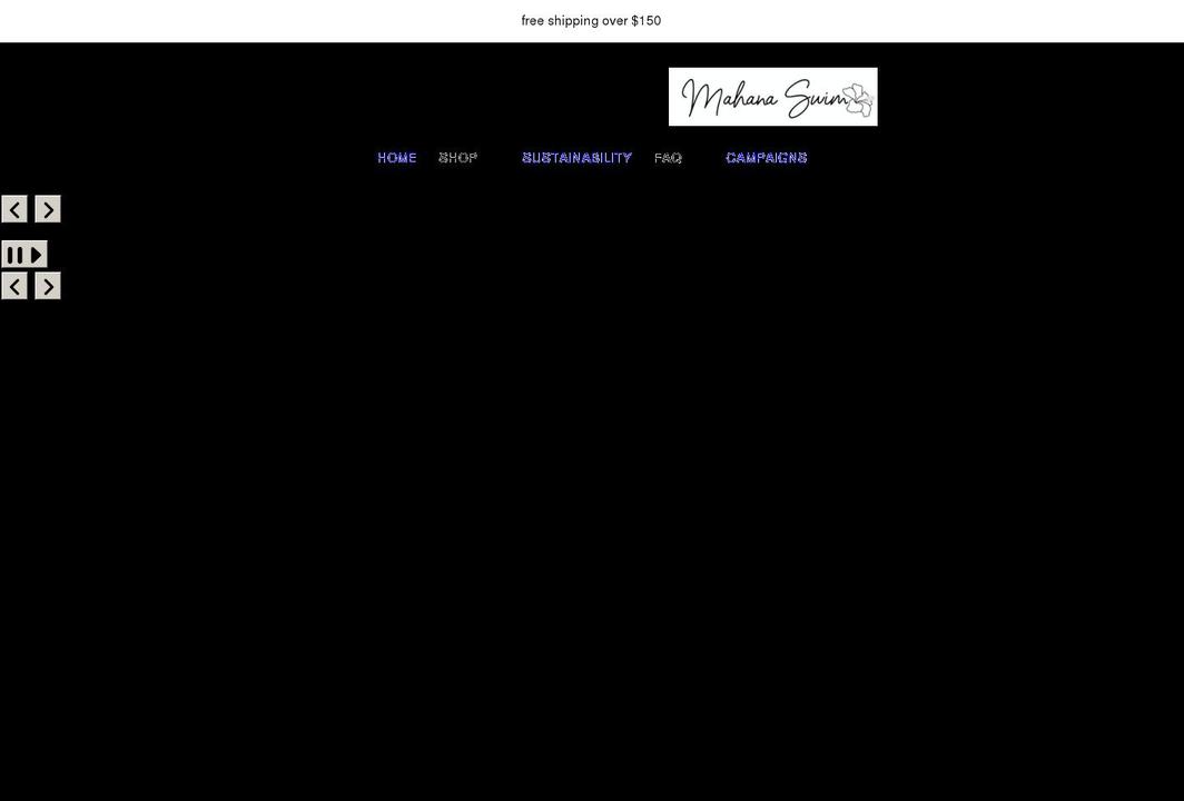 mahanaswim.com shopify website screenshot