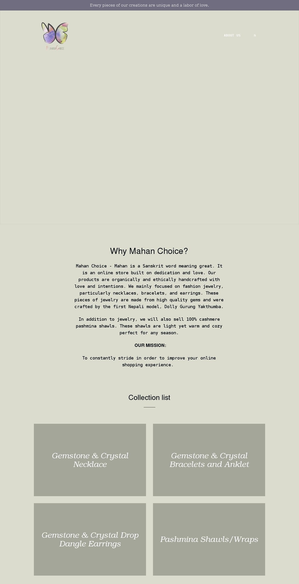 mahanchoice.com shopify website screenshot