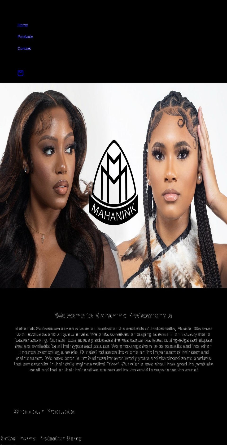 mahanink.com shopify website screenshot