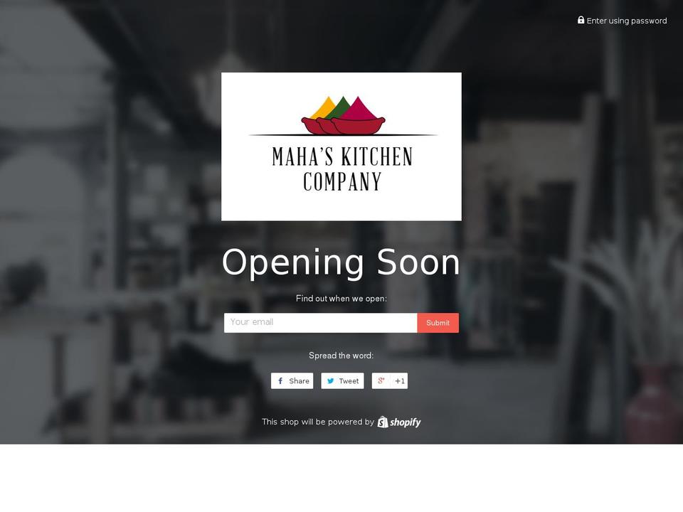 mahaskitchencompany.com shopify website screenshot