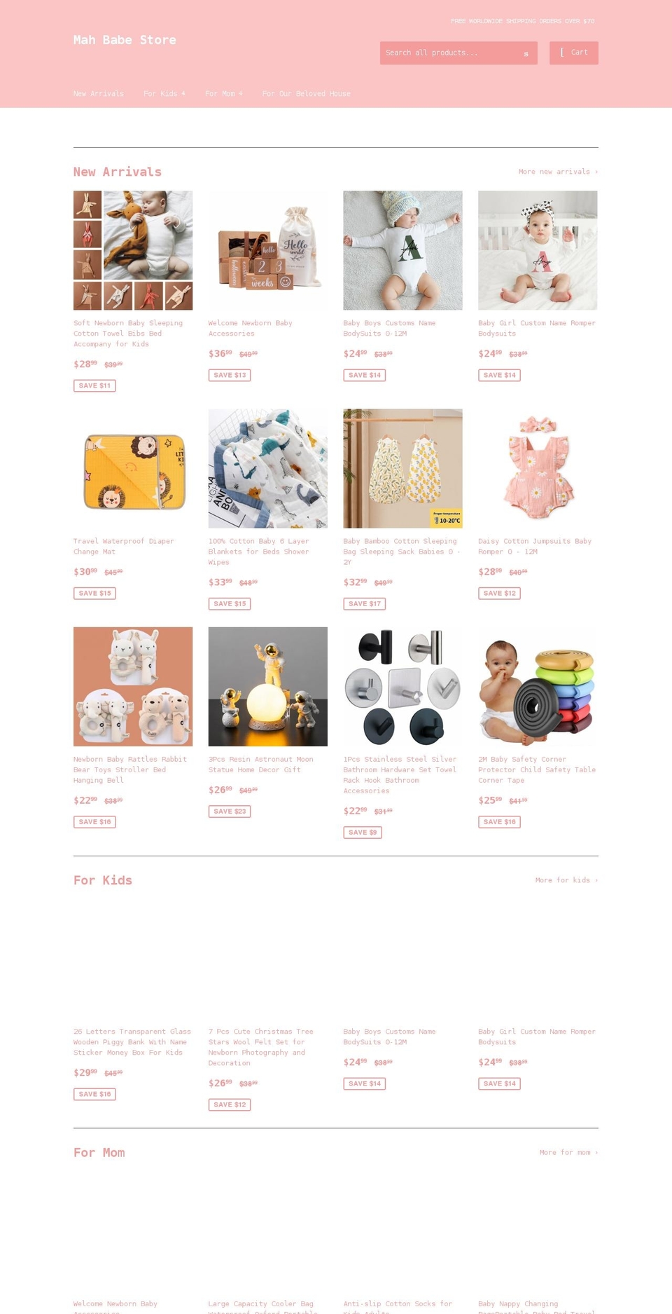 mahbabe.com shopify website screenshot