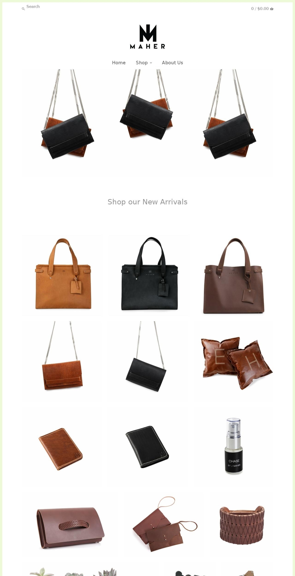 maherthree.com — Shopify storefront screenshot