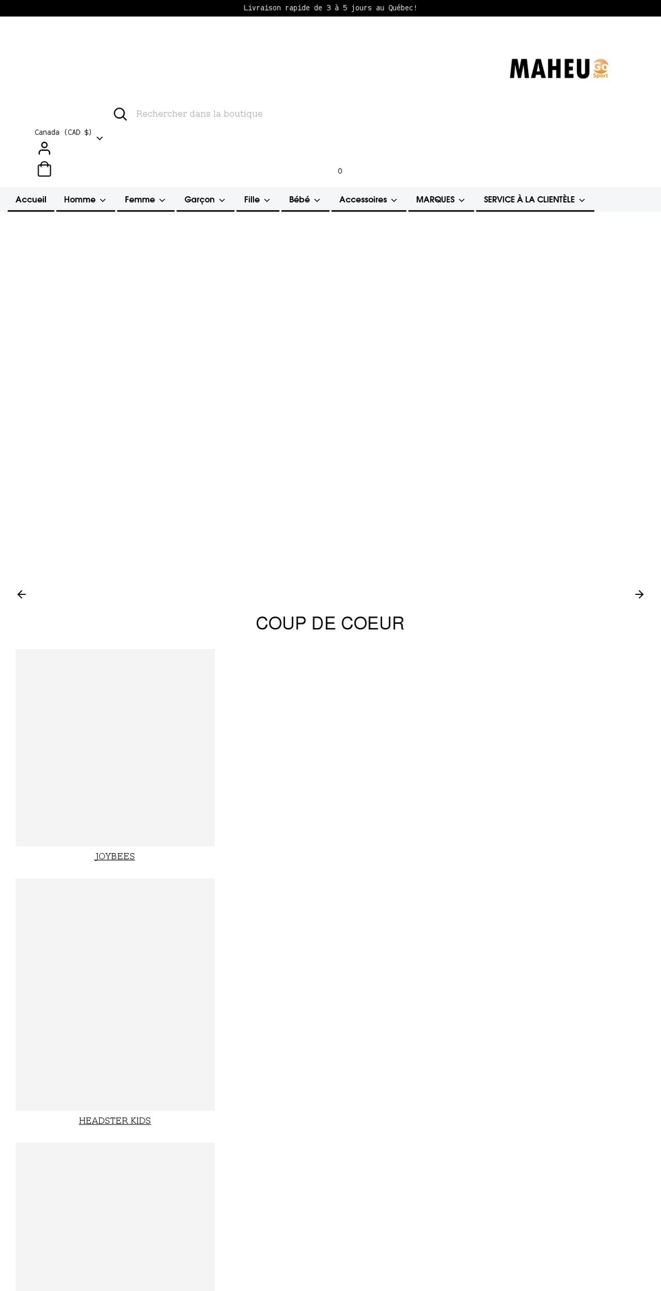 maheugosport.com shopify website screenshot