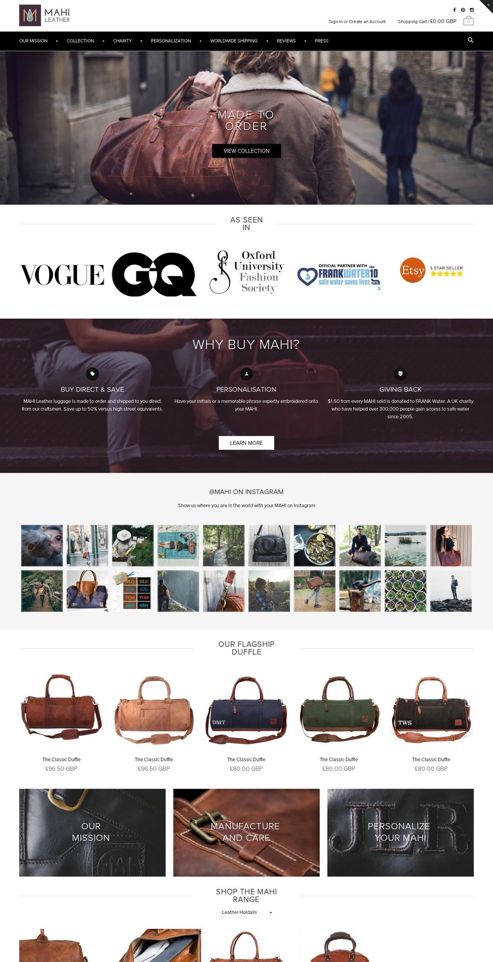 BTS- Shopify theme site example mahi-leather.myshopify.com