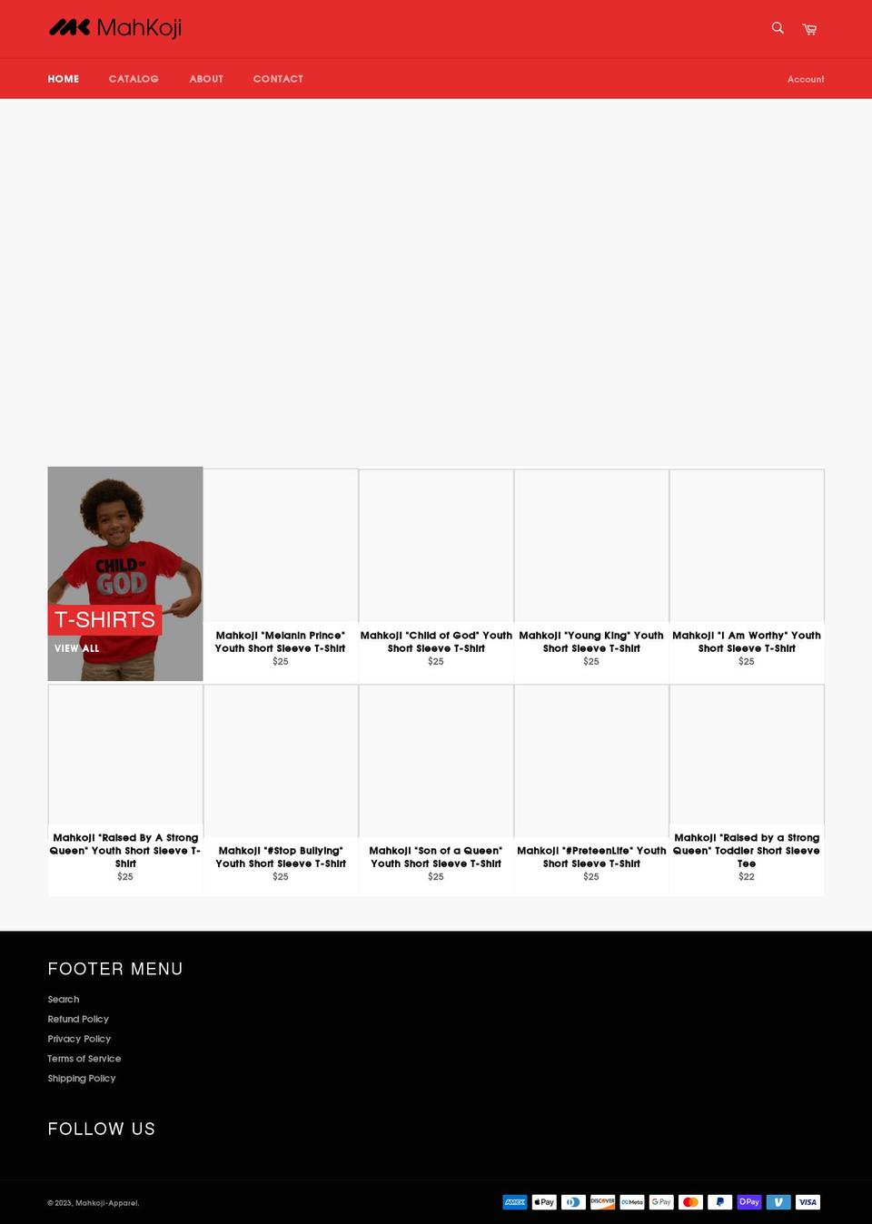 mahkoji.com shopify website screenshot