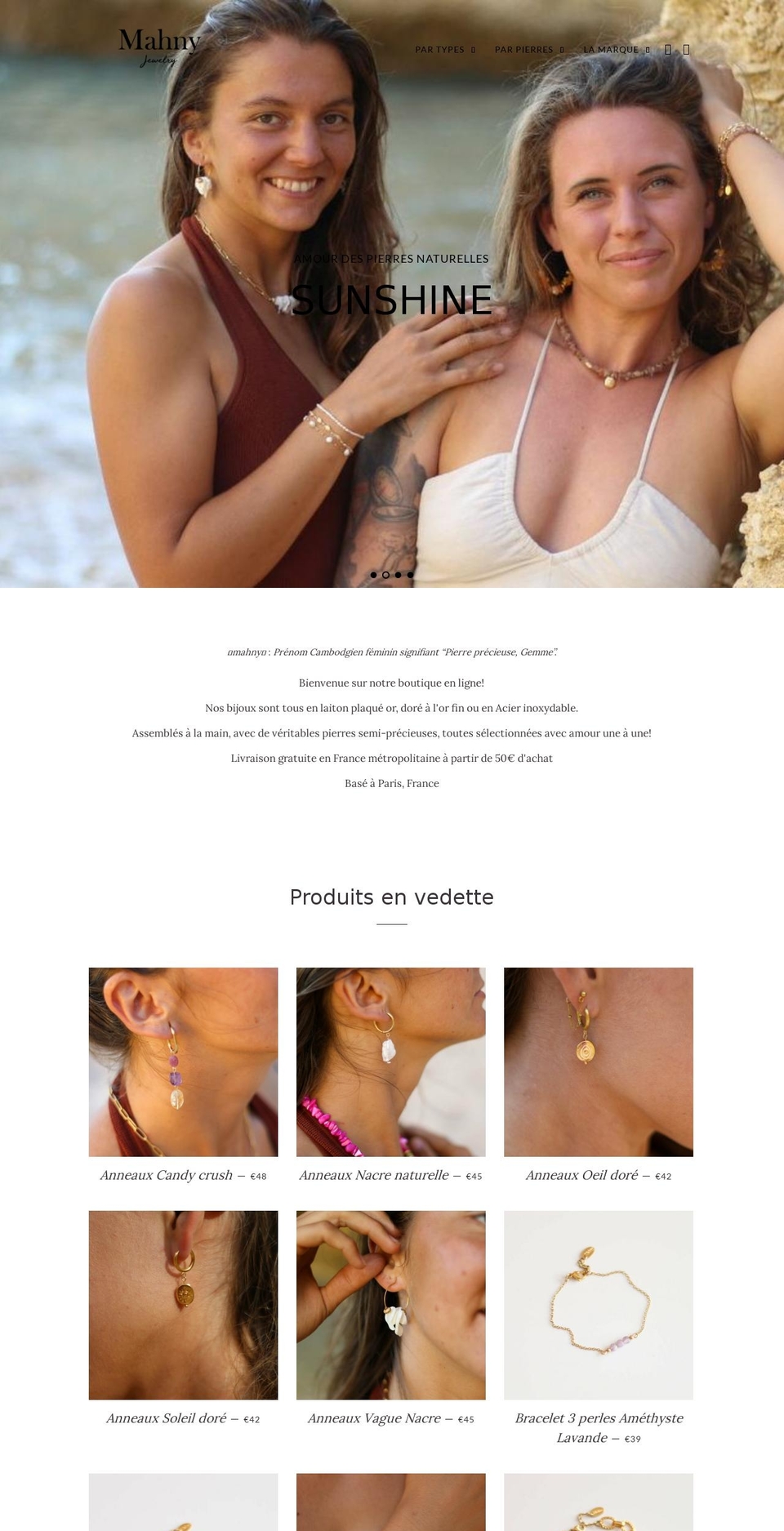 mahny-jewelry.com — Shopify storefront screenshot