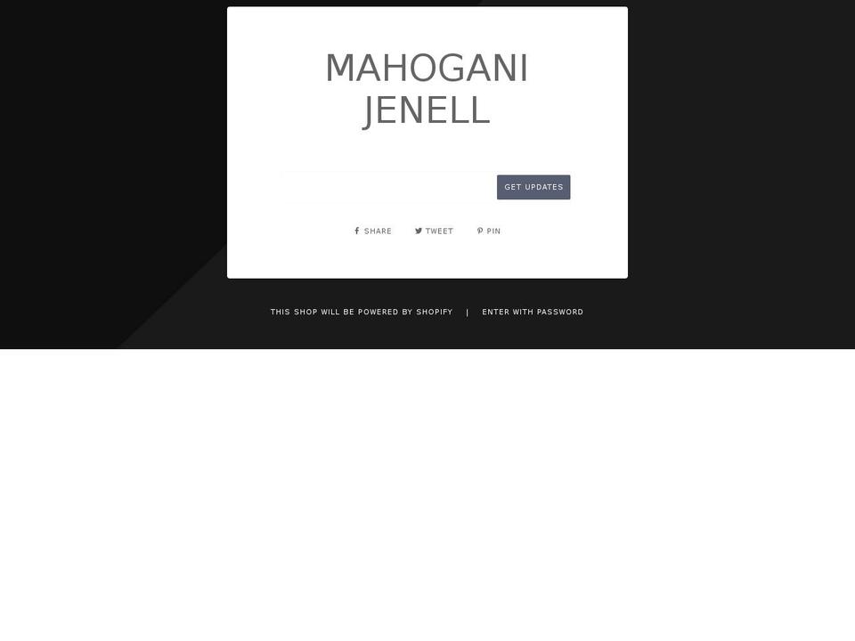 mahoganijenell.com shopify website screenshot