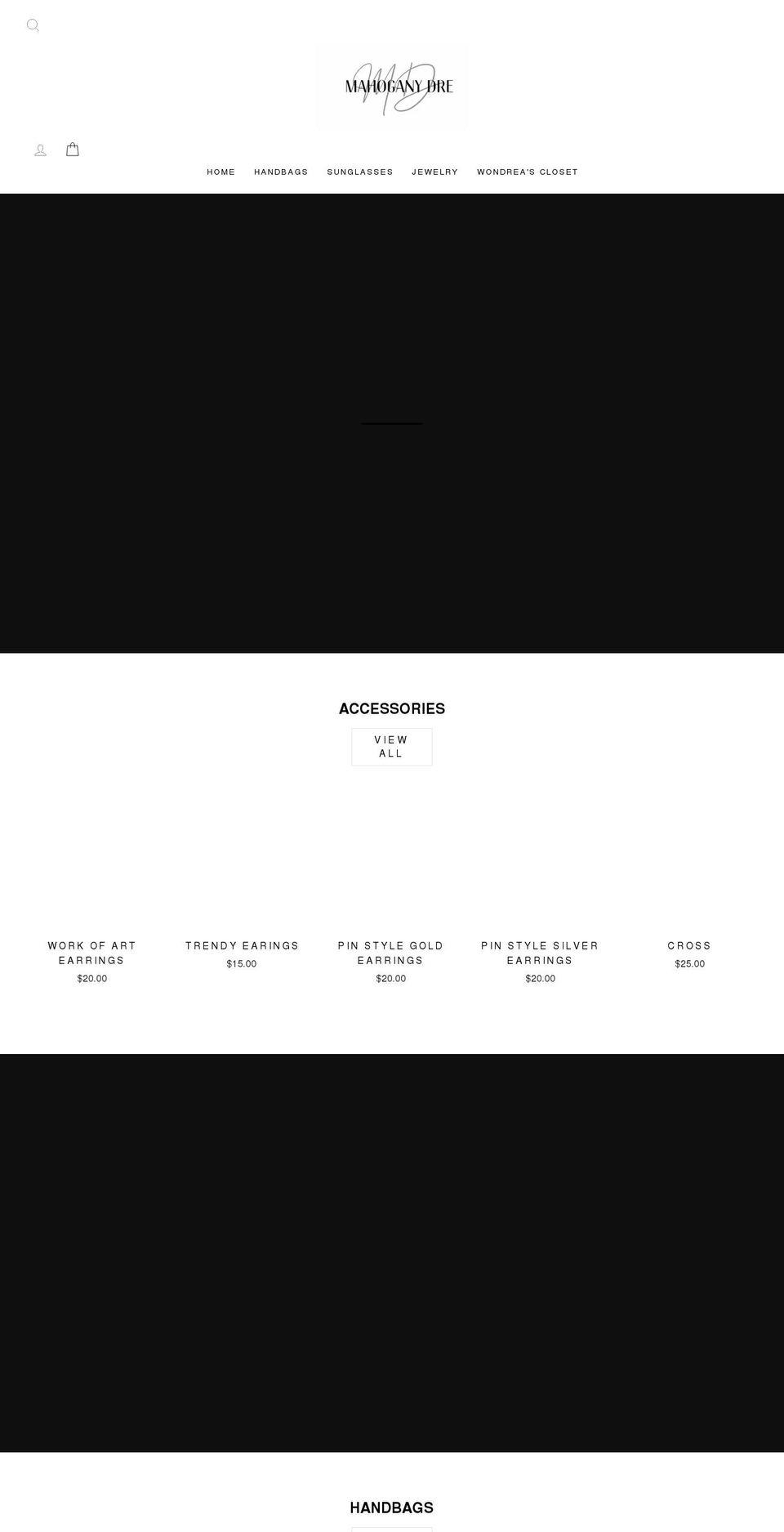 mahoganydre.com shopify website screenshot