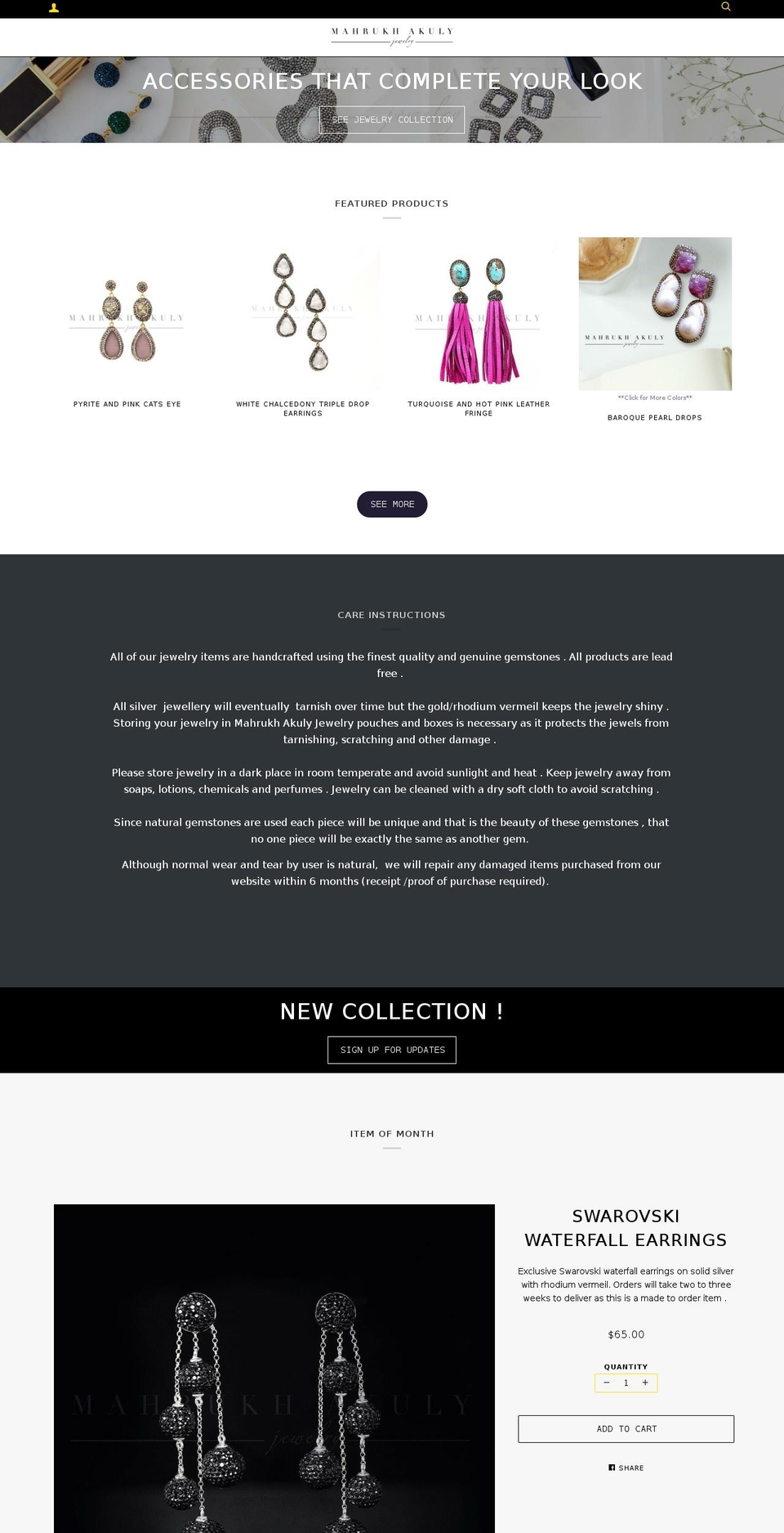 MAJ Shopify theme site example mahrukhakulyjewelry.com